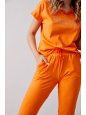 Women\'s summer set with lace, orange FK617 - Online store - Boutique